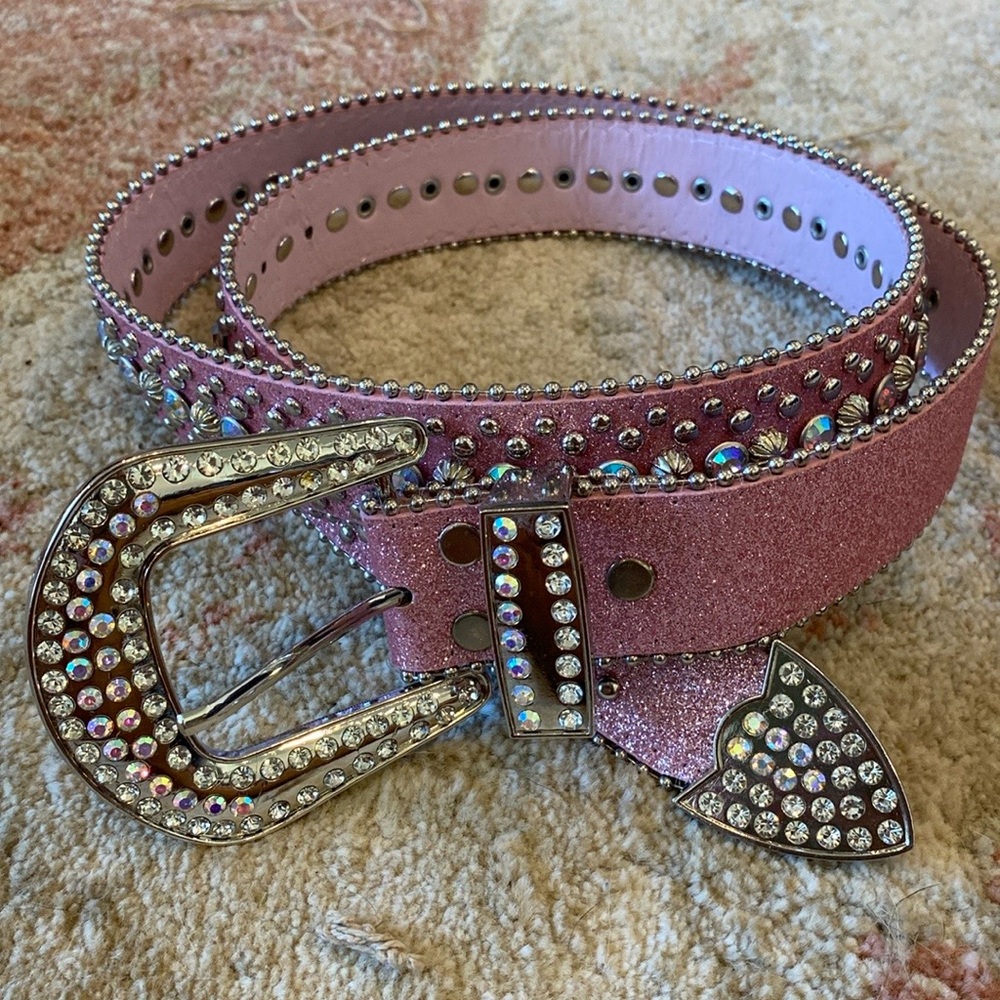 Pink Bedazzled Belt